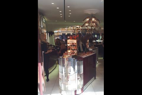 Golden age Hollywood palm tree lighting at Charlotte Tilbury